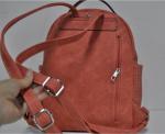Hot Selling Fashion Pu Leather Pink Color Women Backpack Custom Shoulders Bag