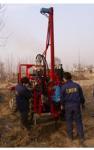 Tractor drilling rig testing in field of detail parts