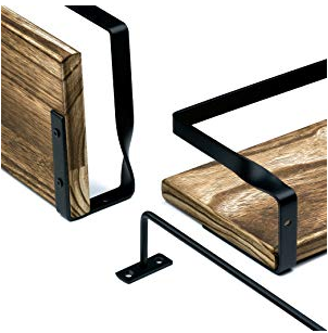 Powder Coated Kitchen Bathroom Bedroom Floating Wall Shelves with Carbon Steel Bracket
