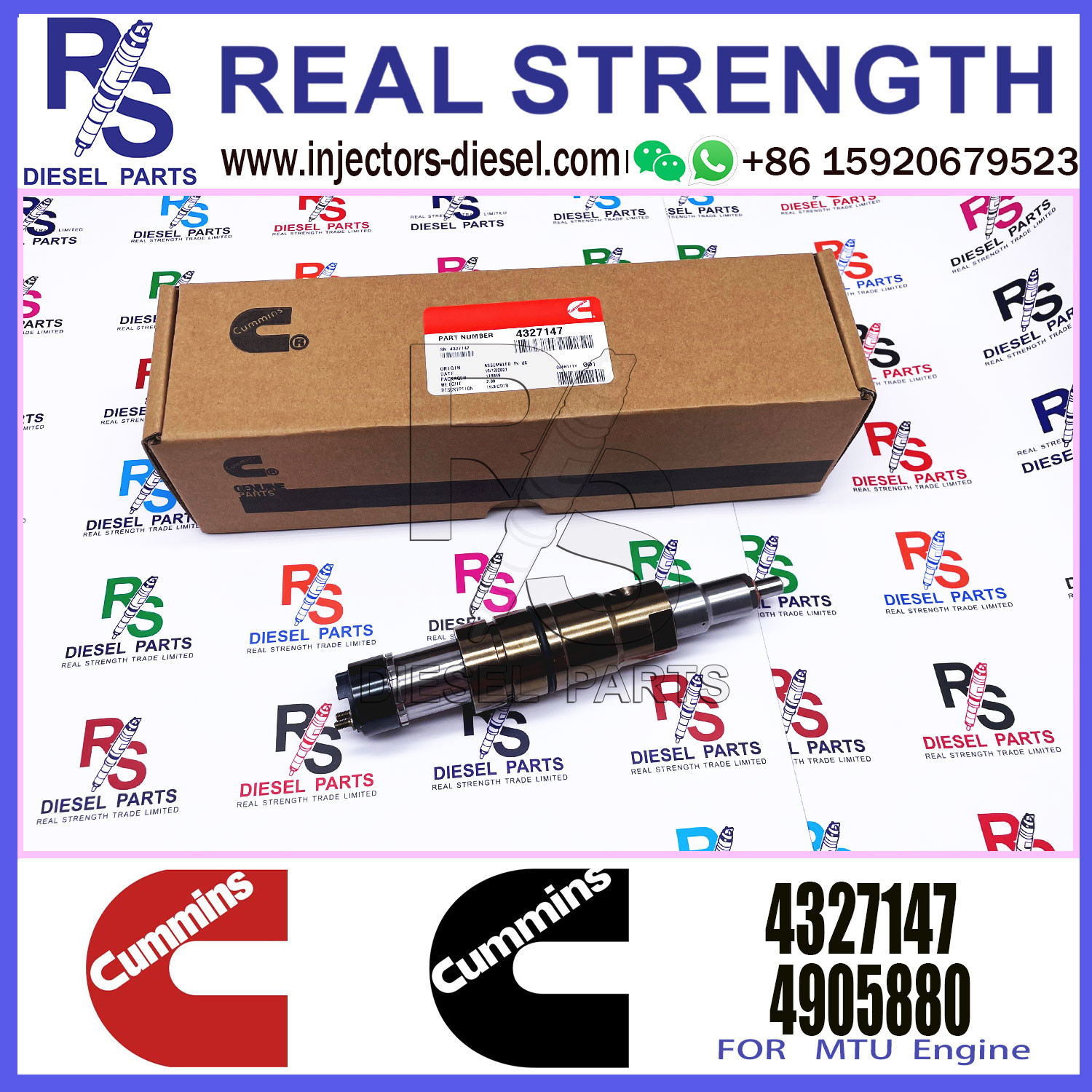 Cummins Machinery Engines Parts Cummins ISX QSX Engine Injector 5579421 4327147 fuel injector 5579421 4327147