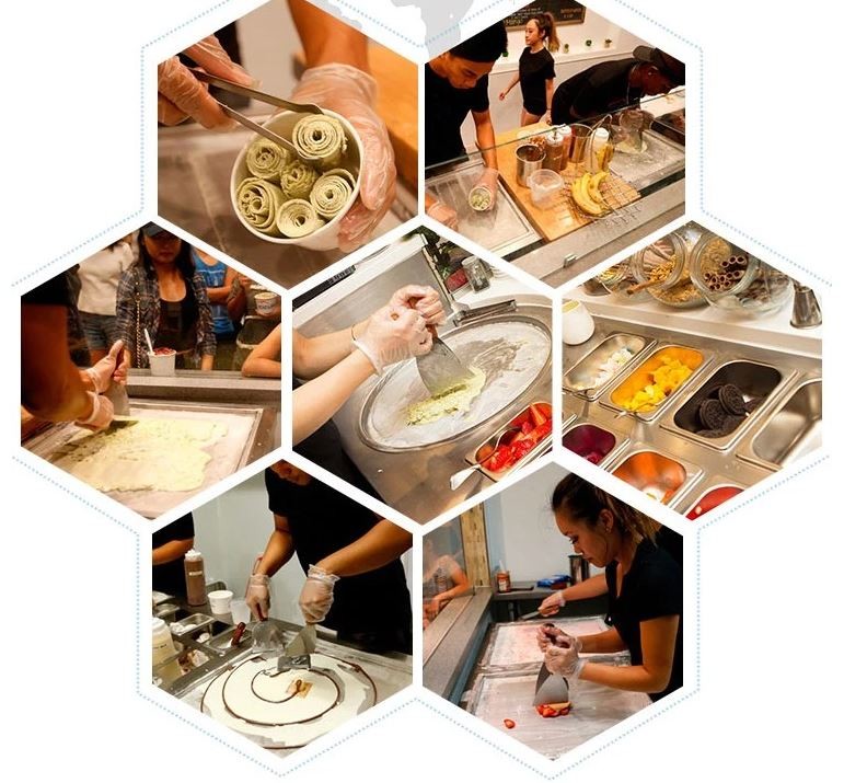 Three Flavor Ice Cream Machine 1800w Restaurant Soft Serve Ice Cream Making Machine
