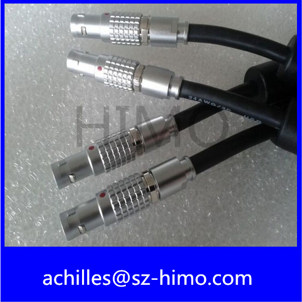 3 pin straight plug lemo cable assembly