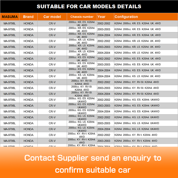 51360-S9A-010 51360-S9A-A01 51360-SCA-S00 control arm for HONDA CR-V RD4 from MASUMA
