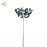 Stadium Galvanized High Mast Pole for Sports Field Lighting 25M 28M 36M 40M