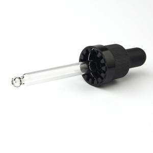 Quality Black Anti Theft Burette 18 410 Plastic Bottle Dropper For Fine Oil wholesale