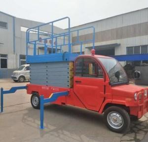Quality 11M Lifting Height 450KG Loading Capacity 2.2Kw Manganese Steel Truck Mounted Scissor Lift wholesale