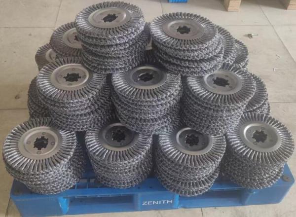 300mm OD Metal Tube Rust Removal Twisted Wire Brush