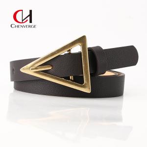 Quality Exquisite Ladies Leather Belt Zinc Alloy Triangle Pin Buckle wholesale