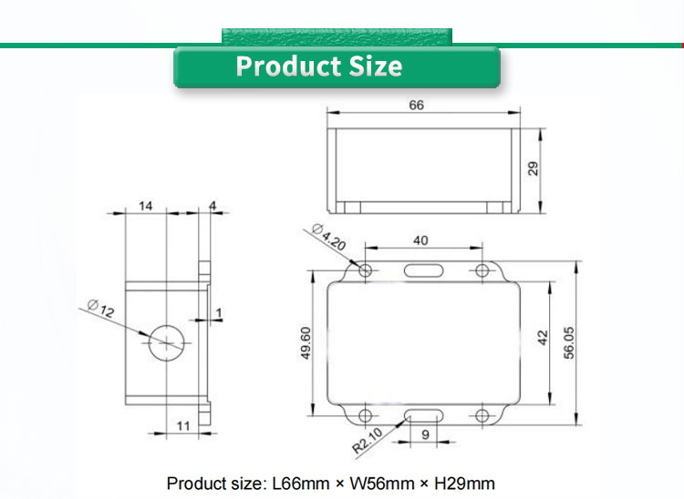 RS232 RS485 CAN Inclinometer Sensor for X-Y Measurement in Industrial Applications