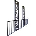 Assembled Outdoor Wrought Iron Guardrail Balustrade Fences Forging Rawd Iron