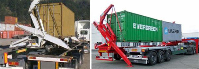 Heavy Duty Self Unloading Container Trailer With Hydraulic Container Lifter