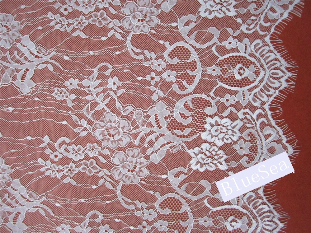 Green Environmental Protection Eyelash Lace Fabric for Wedding Dress