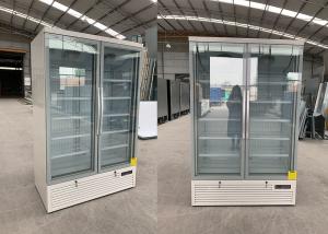 Quality R290 Double Glass Door Display Fridges Automatic Defrosting wholesale