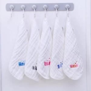 Quality Extra Soft Cotton Muslin Face Washcloths 6 Layer Natural For Girls / Boys wholesale