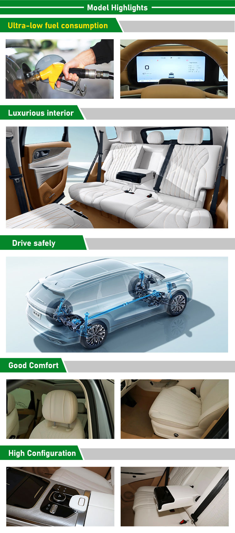 2024 Chery Tiggo 9 SUV Left Drive Cars Made in with 2.0-2.5L Displacement and Front Disc Rear Disc Brake System