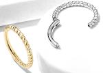 Twisted Rope 14k Gold Nose Ring 18G , Nose Piercing Clicker for Gift