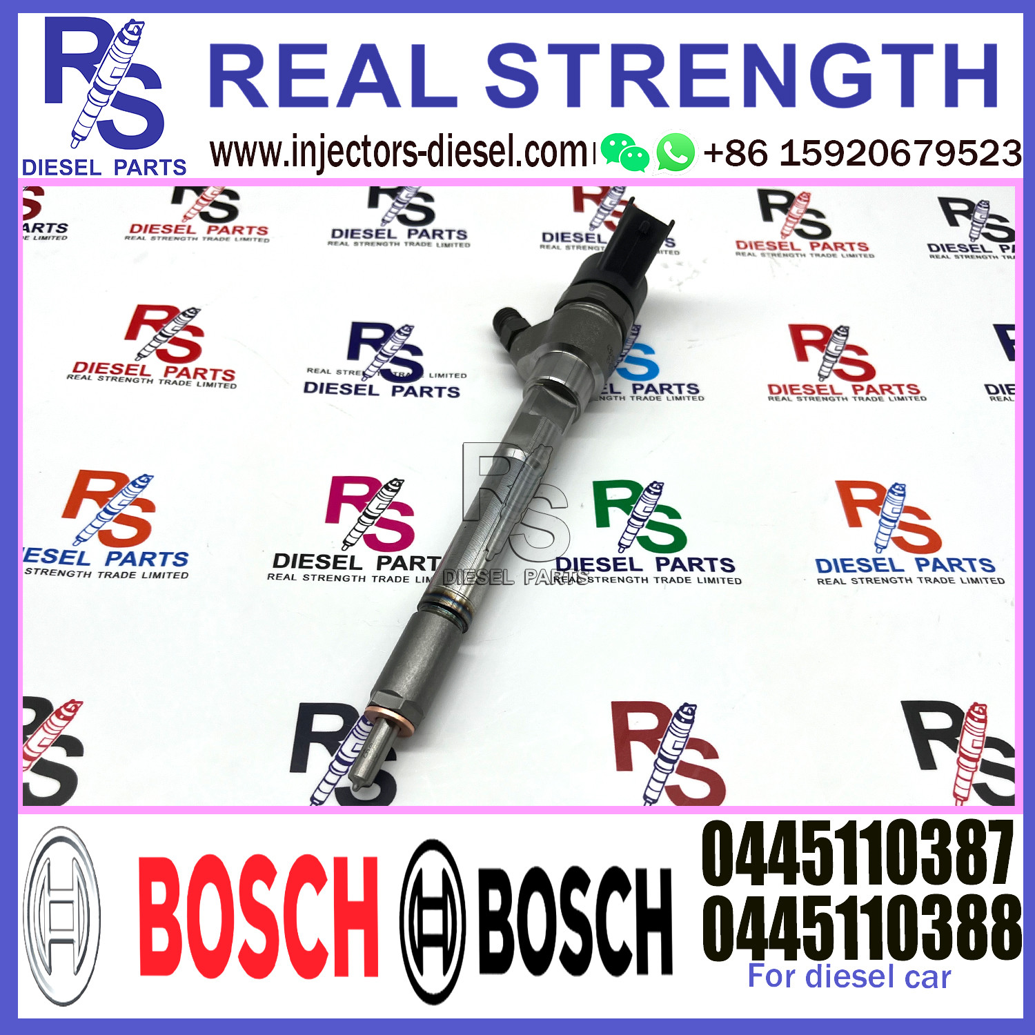 Diesel Fuel Common Rail Injector 0445110388 0445110387 For HUATAI RA415 RA420 RA425 RA428