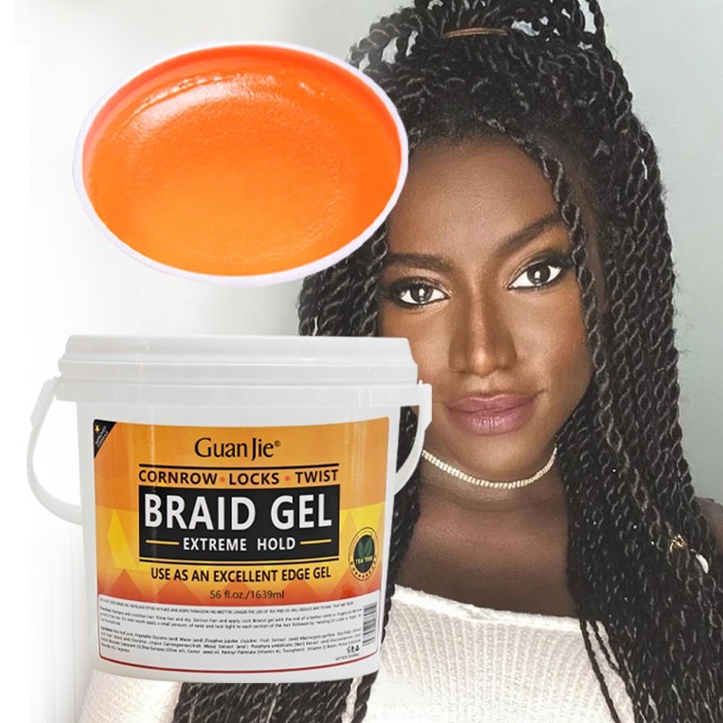 Private Label Custom Logo Shine and Jam Gel Braiding Extra Hold Edge Control Hair Loc Braid Gel Wax for Black Women Men