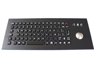 Quality Black Industrial Customized Stainless Steel Keyboard With Trackball 86 Keys wholesale
