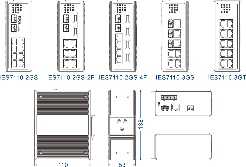 10 ports Gigabit WEB Managed Industry Ethernet Switch IP 40 Protection 12~48VDC