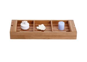 Quality BAP Free Bamboo Bathroom Suppliers Adjustable Bathtub Caddy Tray Set wholesale
