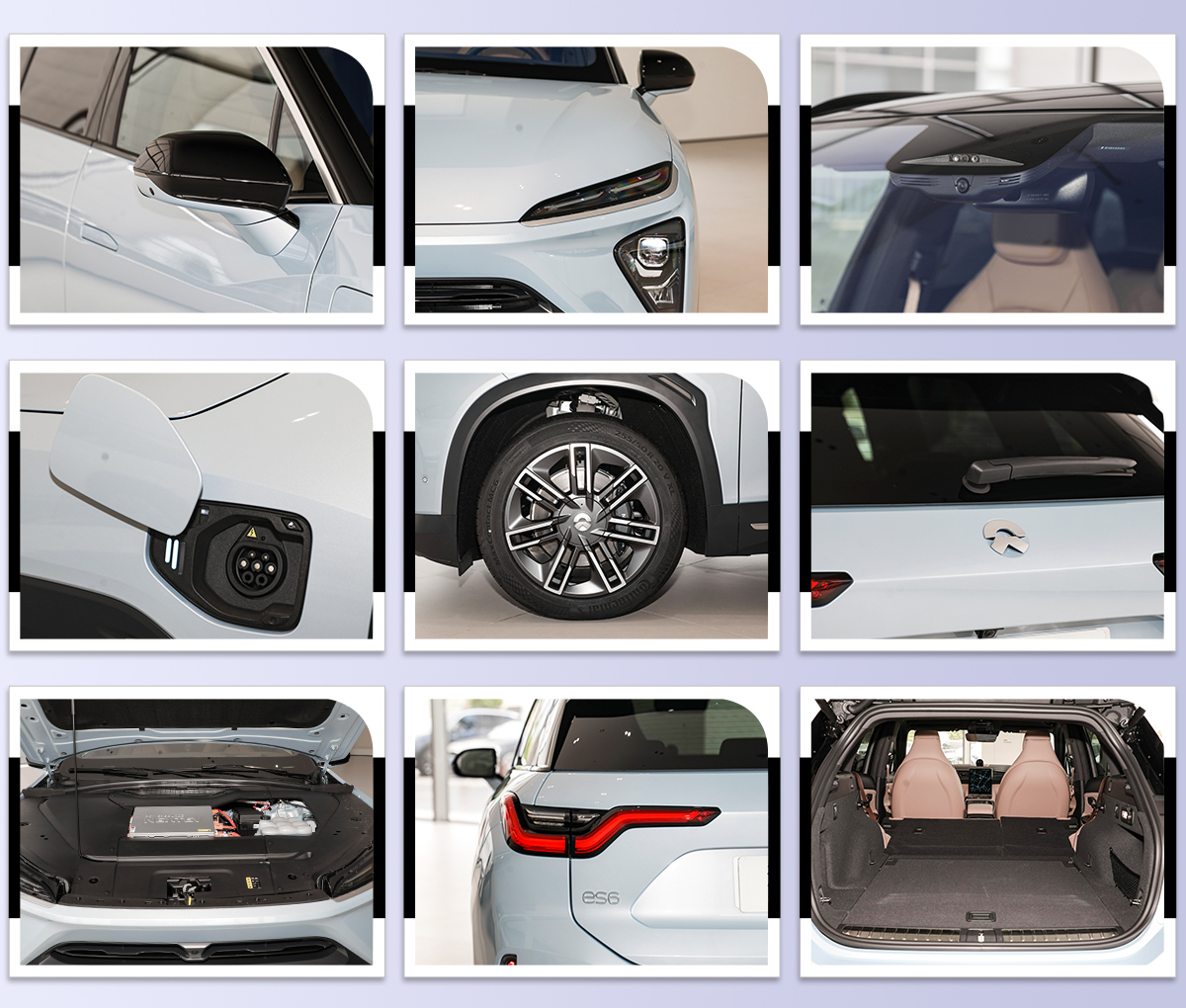 Weilai NIO ES6 EV 75kwh 100KWH Midsize Electric Vehicle with 5 Seats and Maximum Torque of 610 Nm