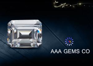 Quality Earring loose Moissanite , 3.5MM White Emerald Cut Moissanite wholesale