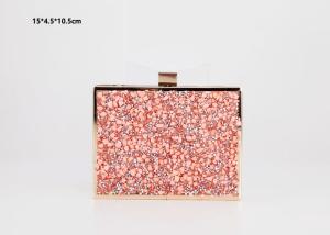 Quality Luxury high quality pink color crystal clutch purse ladies bag evening handbag wholesale
