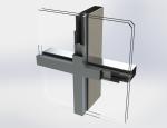 Rainproof Hidden Frame Glass Curtain Wall Customizable Insulated Metal Stud