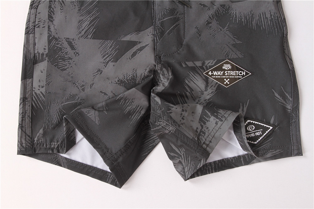 Black Printed Kids 4 Way Stretch Shorts Mens Children's Spandex Shorts