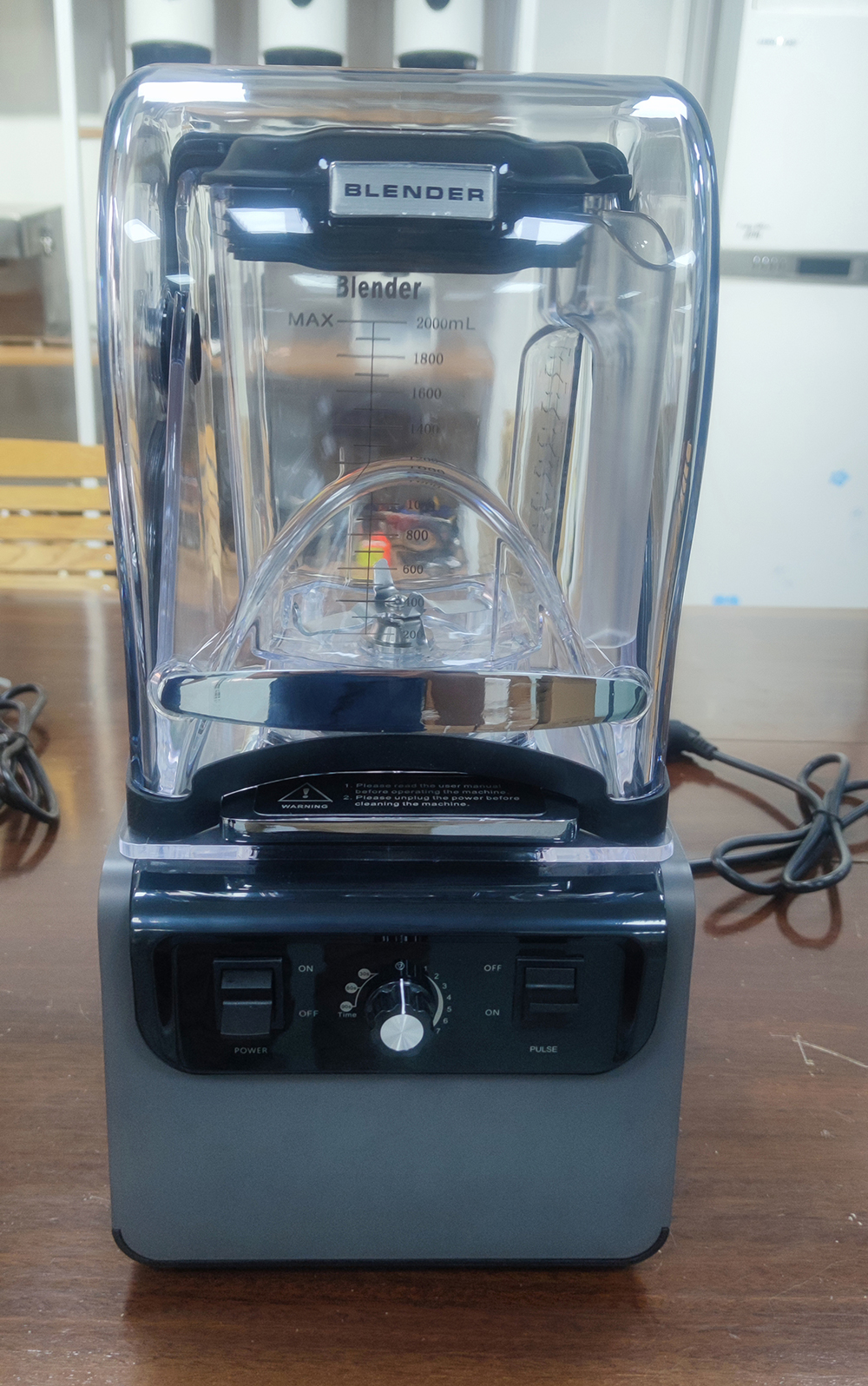 Professional Blender Bar Kitchen Blender with 2L Plastic Jar and 1.5m Wire Length
