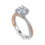 Laser Engraving Logo Lab Created Diamond Engagement Rings 1.5ctw