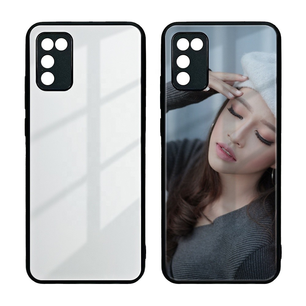 TPU Glass Sublimation Blank Phone Cases For Samsung A42 5G Sublimation Glass Phone Cases
