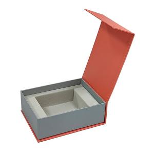 Quality Varnished Red Book Shape Rectangle Magnetic Gift Box with Flip Top and Magnetic Catch wholesale