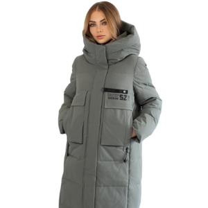Quality FODARLLOY Women's 2022 winter new women's drawstring solid color zipper leather warm cotton-padded jacket for women wholesale