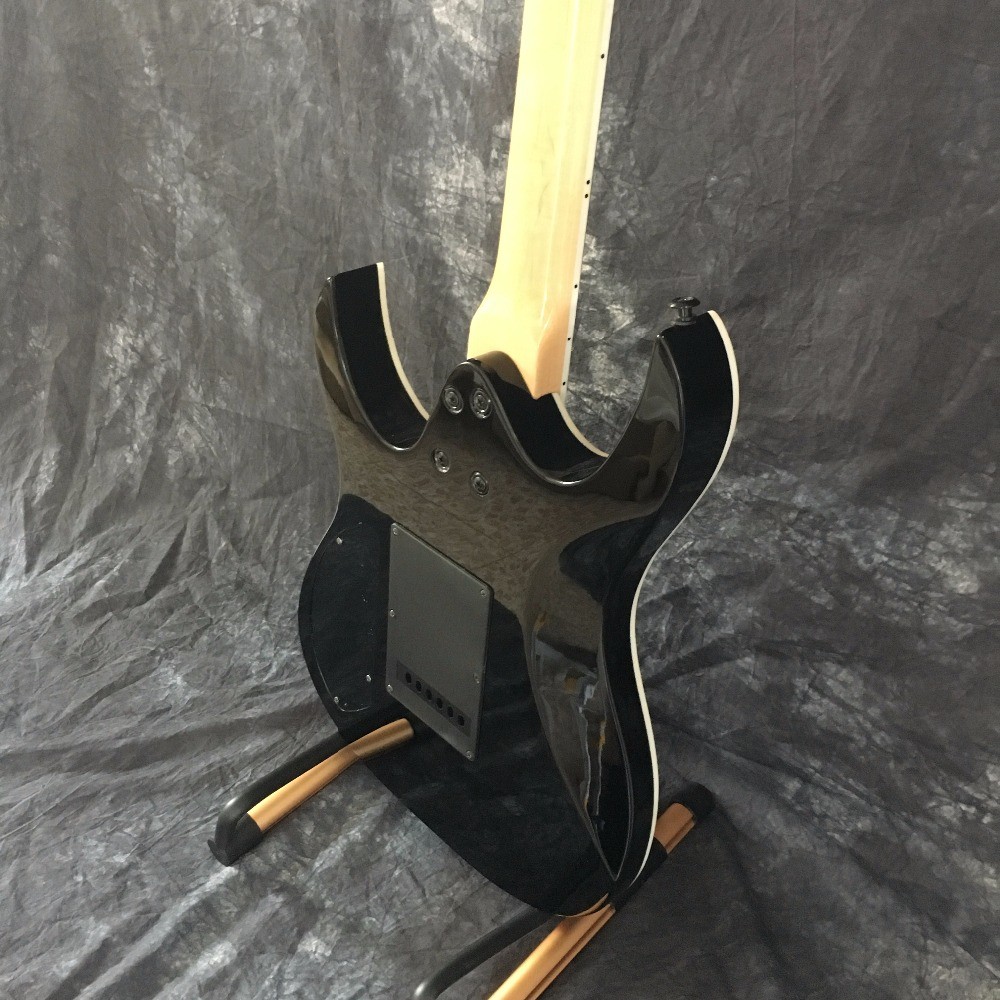 Hot Selling 6 Strings Brown Quilted Finish Jackson Electric Guitars With Black Hardwares