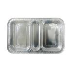 Food Grade Container 3 Compartment 230*185*35 Rectangle Aluminium Foil Takeaway