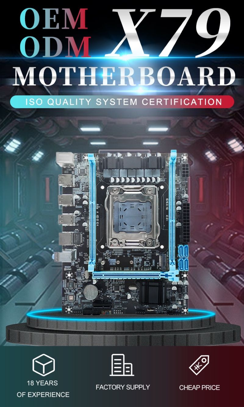 Customized X79 computer motherboard X79 Chipset desktop mainboard Dual channel DDR3 LGA2011 SATA3 M-ATX pc motherboard
