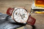 Crystal Diamond Leather Wrist Watch Luminous Moonphase Automatic Watch
