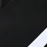 Training Retro Football Tracksuits Black Full Zip Soccer Training Set
