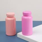 Customized Accepted Logo 150Ml Red Pink Empty Supplement Vitamin Capsule Pill