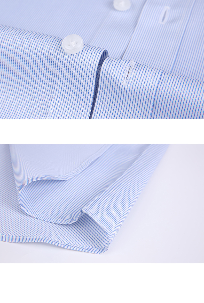 Formal Office Men's Shirt Short Long Sleeve Dress Shirt in Viscose/Polyester/Spandex