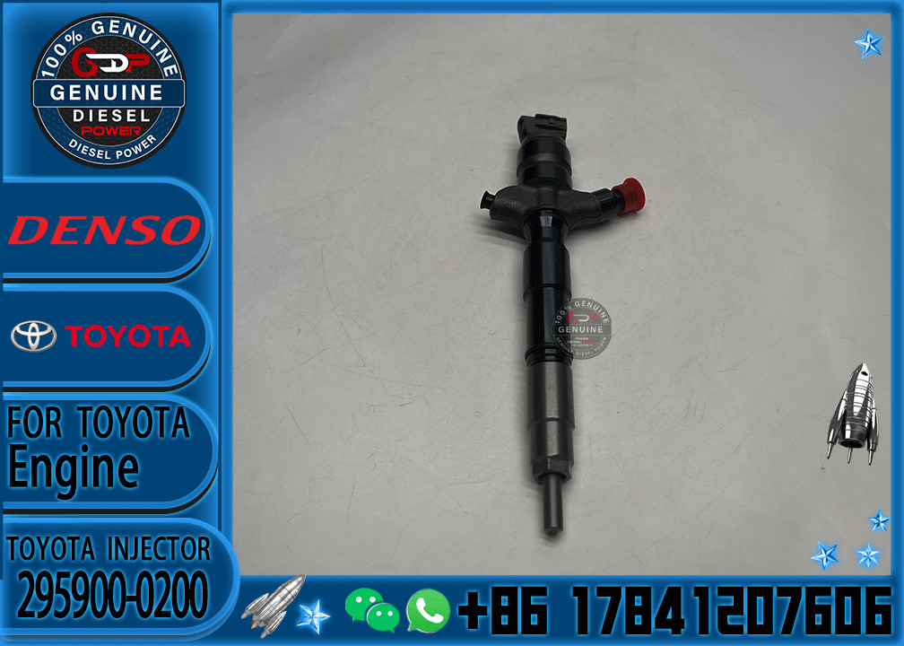 Genuine New Diesel Fuel Injector 295900-0200 For Toyata Car 23670-30440 23670-39435