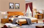 modern Zingana wood double bed room set furniture