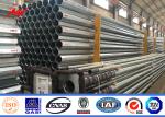 Outdoor Tapered Transmission Line Steel Power Pole with Channel Steel Cross Arm