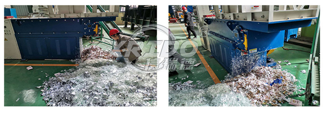 High Tire Shredder Capacity Single Shaft Tire Lumps Shredder Car Film Waste Tire Shredder Rubber Recycling Machine