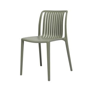 Quality L Shape Plastic Patio Dining Chairs Olive Polypropylene Outdoor Dining Chairs wholesale