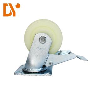 Quality Heavy Duty Nylon 4 Inch Swivel Casters Simple Design For Lean Pipe Equipment wholesale