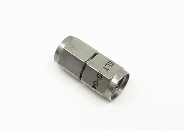 Nickel Plated 2.4mm Male to Male Straight Millimeter Wave Stainless Steel RF