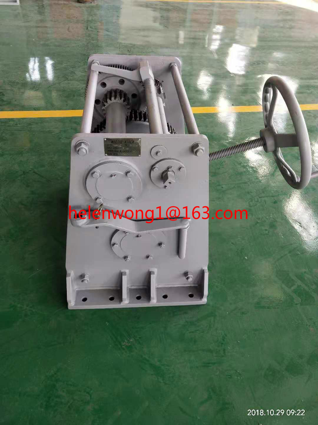 18mm wire rope 80m wire length 10kn manual winch hand winch marine winch